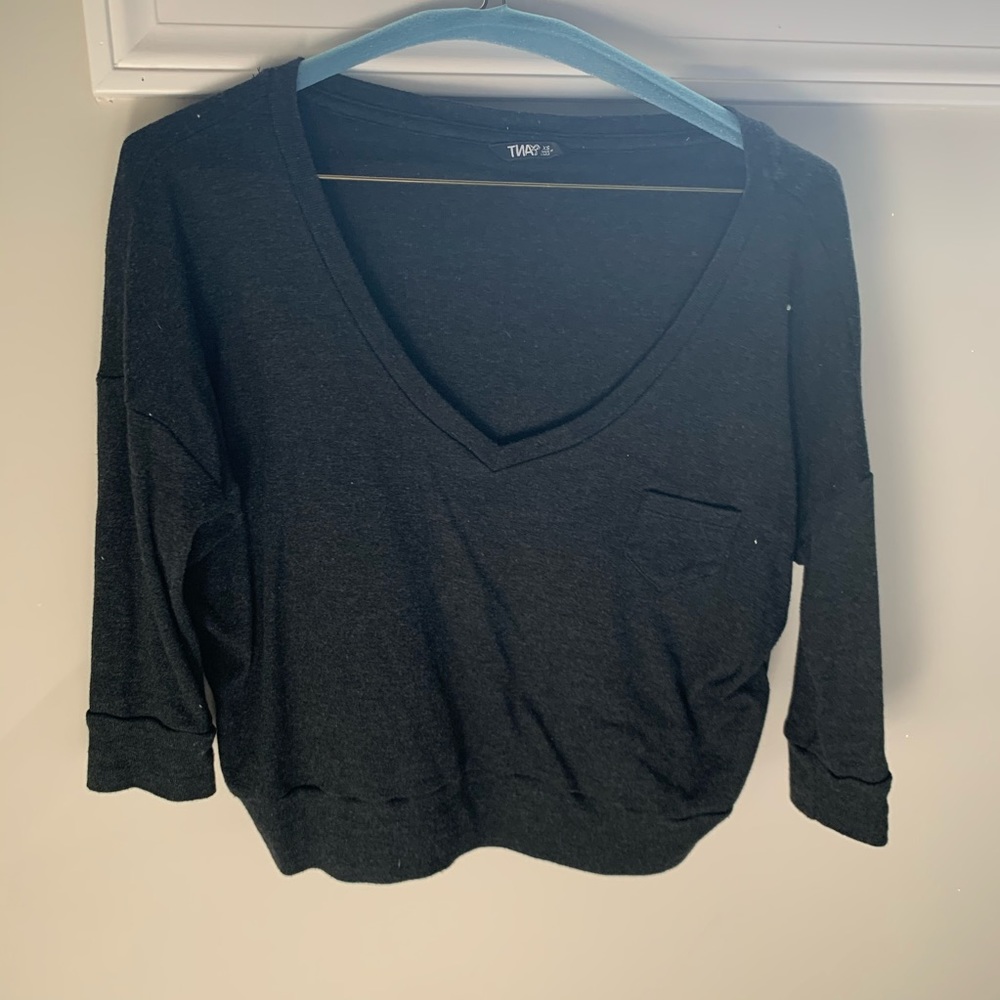 TNA (Aritzia) crop 3/4 length sleeve tee